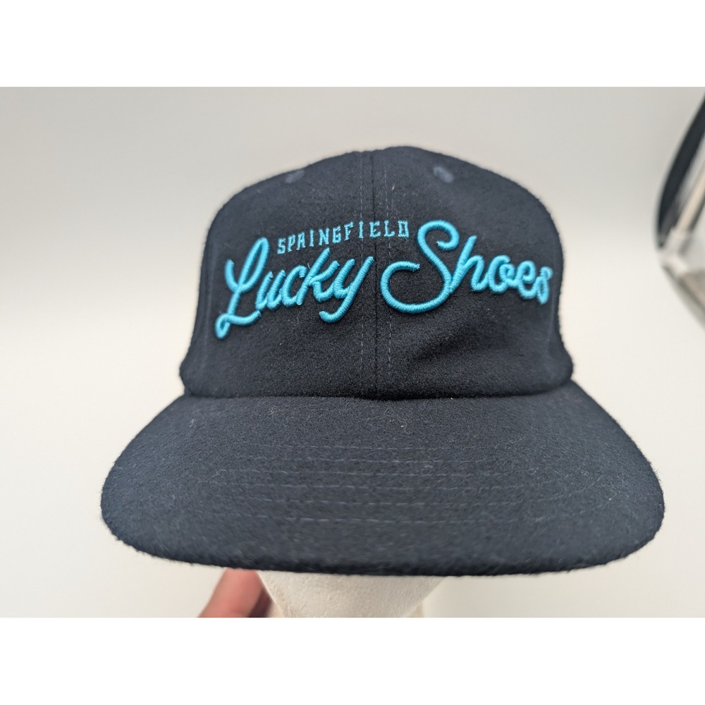 Official League Springfield Lucky Horseshoes Navy 100% Wool Strapback Hat Cap